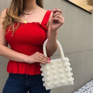 Cherry Red Strap Top